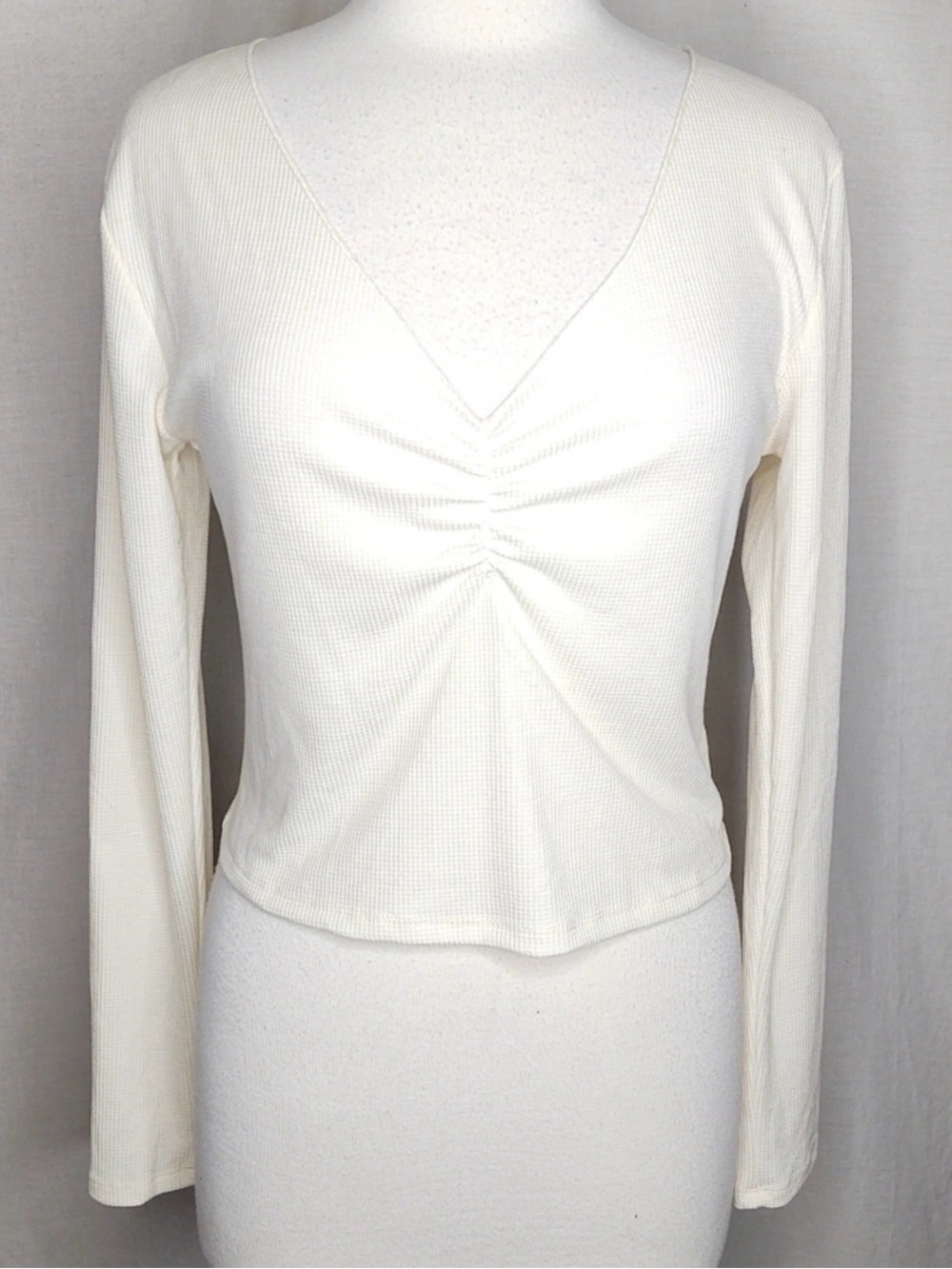 Wild Fable Long Sleeve Waffle
Knit Crop Top